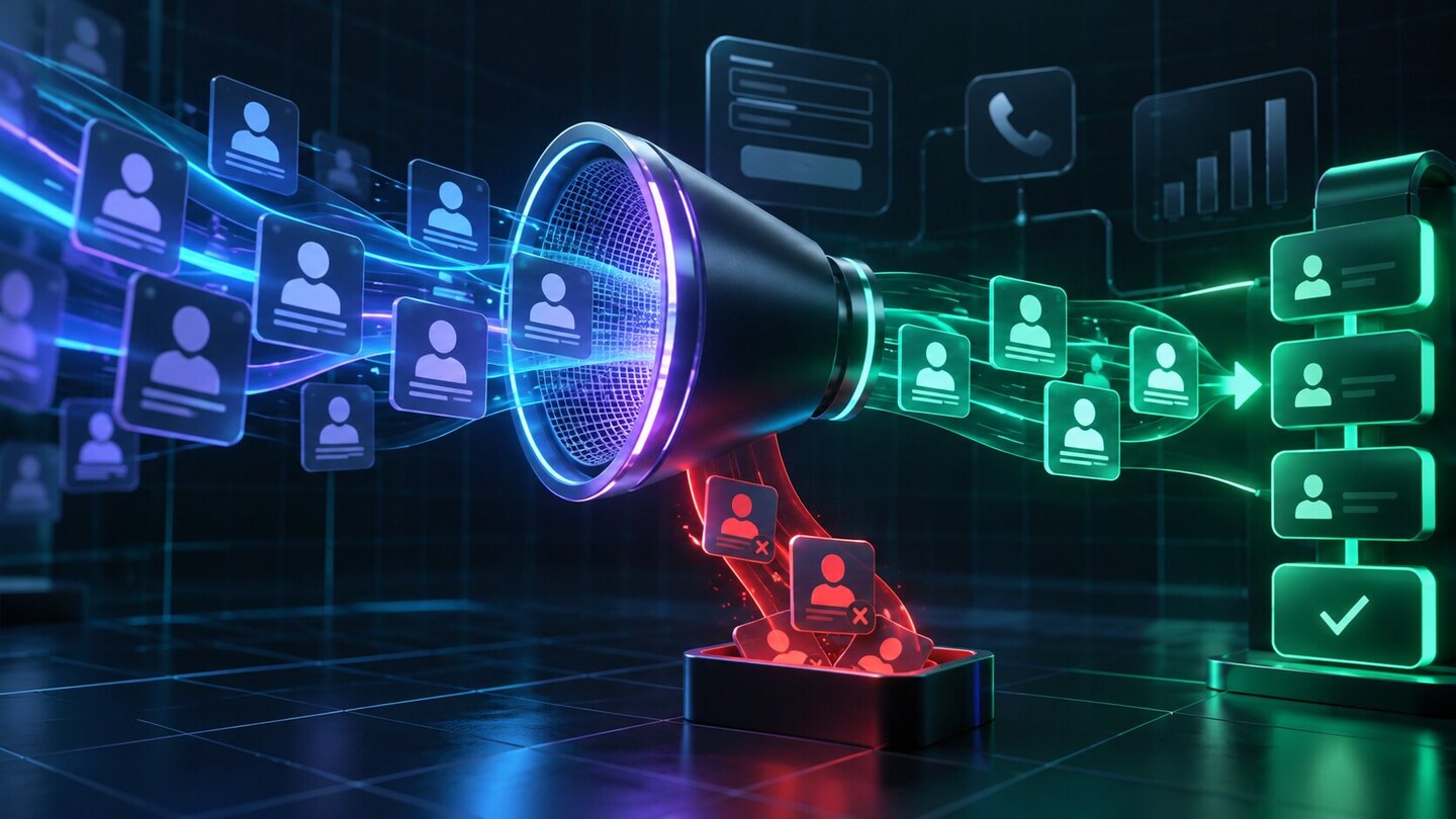 Meta Ads lead quality audit filtering weak inquiries before qualified leads enter a CRM pipeline